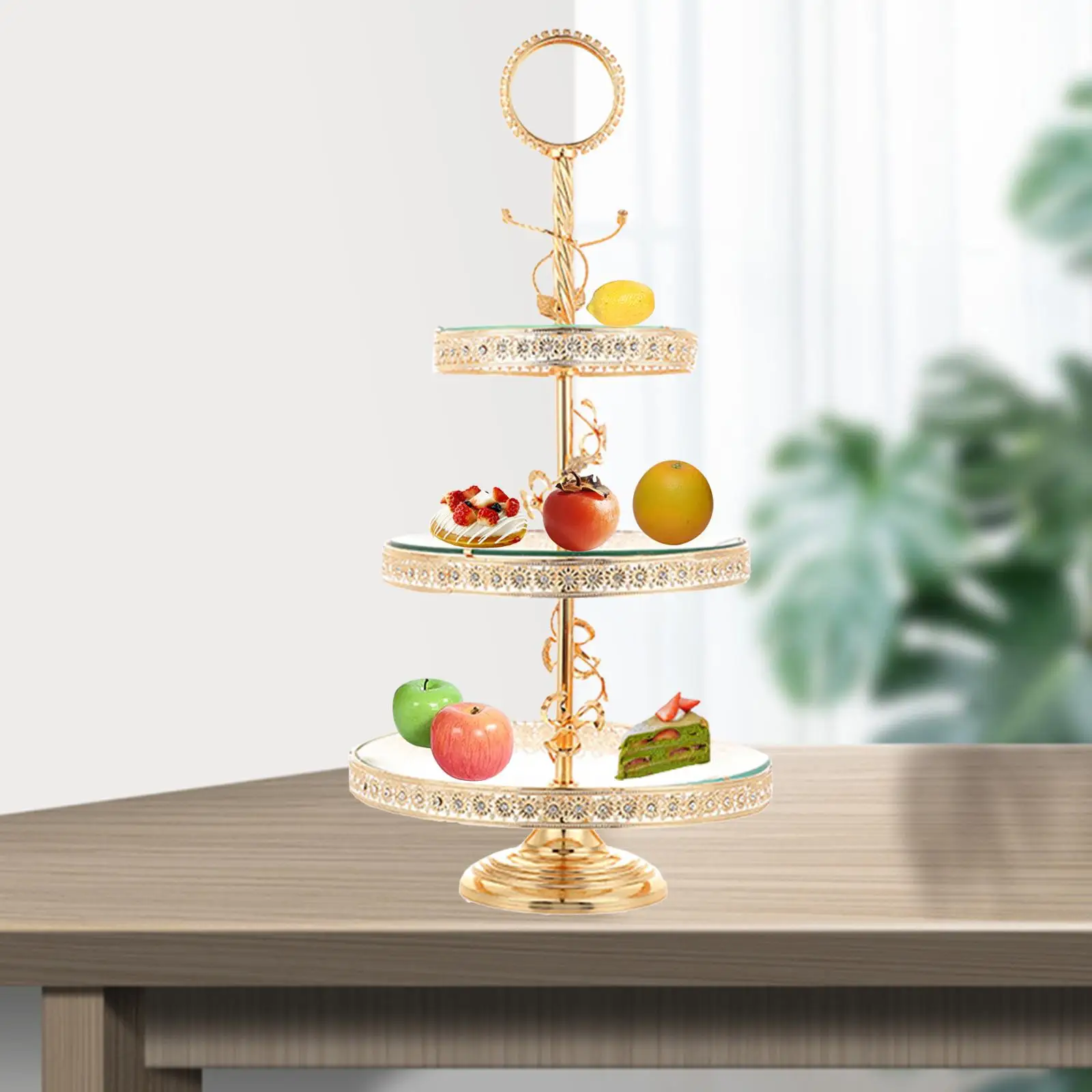 Storage Tray Dessert Tower 3 Layer Organizer Fruit Plate Serving Self-Help Cake Stand for Home Gift Decoration Snack Party