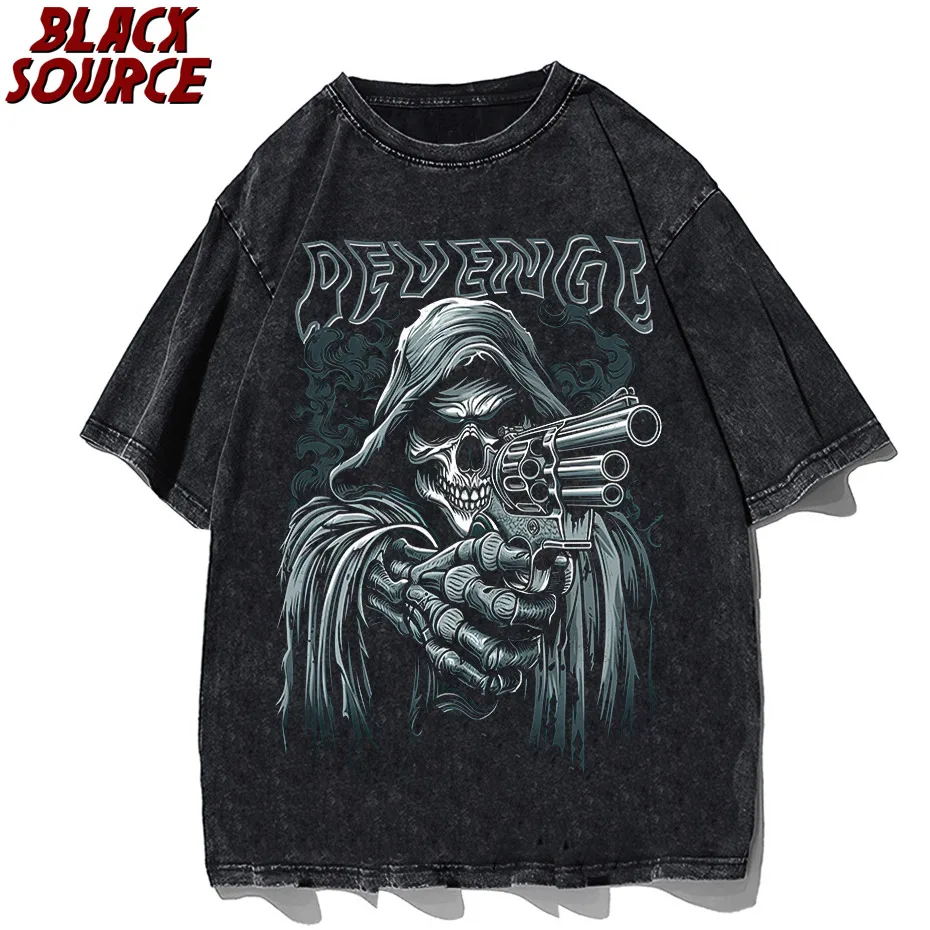 Camiseta Con Tampado 3d De Calavera De Horror Para Hombre, Ropa De