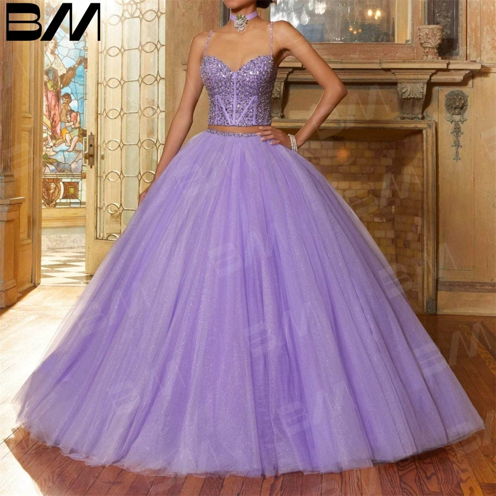 Two Piece Embellished Ballgown Sleeveless Thin Straps Quinceanera Dress Cocktail Dress Ball Gown