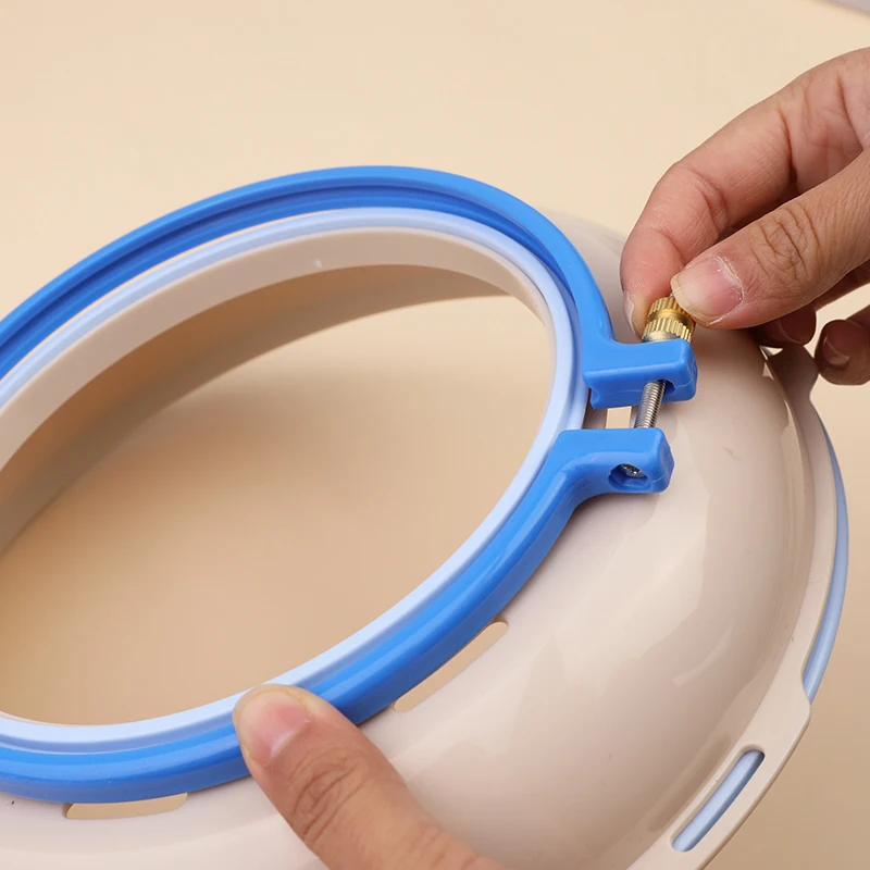 IMZAY Round Embroidery Pot Plastic Embroidery Frame DIY Accessories Hoop Cross Stitch Craft Tool embroidery hoop cross stitch tools