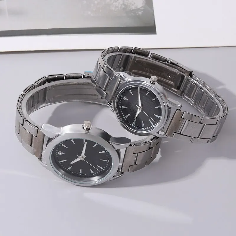 Fashion Couple Quartz Wristwatch Luxury Women Stainless Steel Quartz Wrist Watches Women Business Casual Wristwatches quartz watch womens watch fashion couple watches