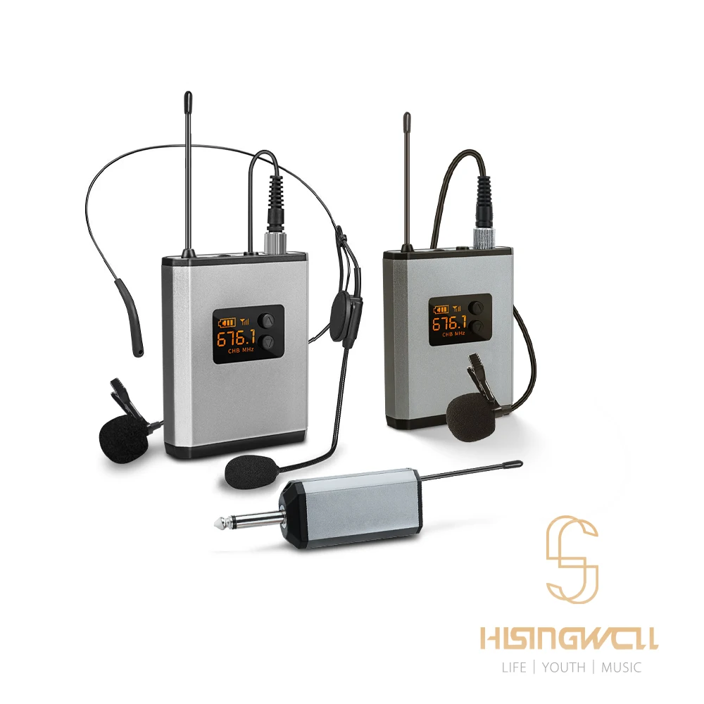 

HISINGWELL(YUEPU) UHF Wireless Lavalier Microphone System with Style Lapel Mic Interview Meeting Show Stage Party Singing