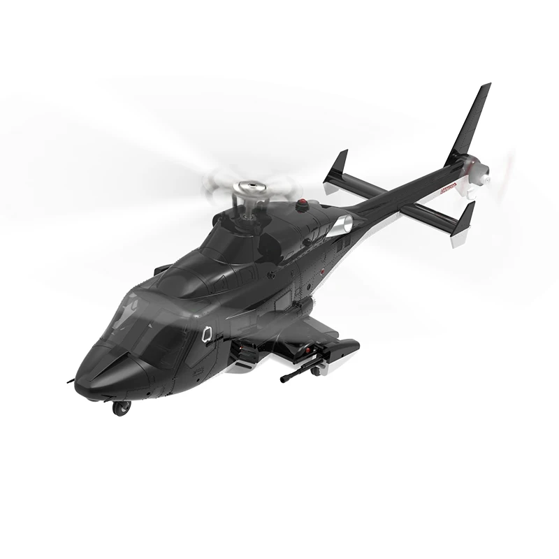 YUXIAGN F02V 에어울프 2.4G 6CH 6G 3D 에어로바틱 비행 듀얼 브러시리스 모터 1:34 스케일 플라이바리스 RC 헬리콥터