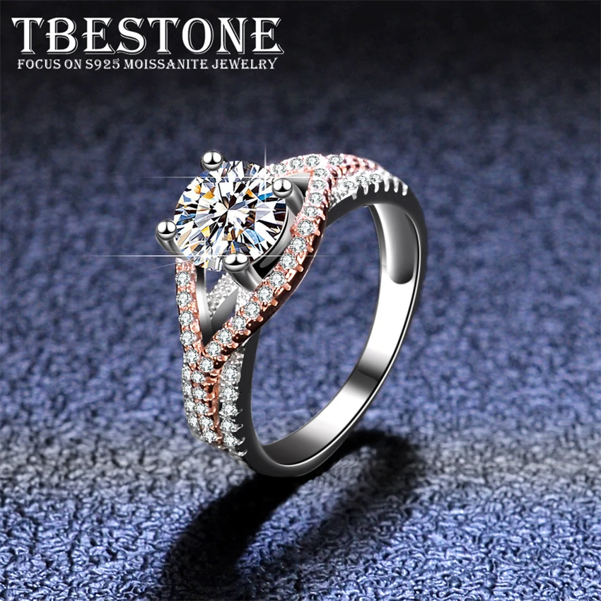 Tbestone2ctMoissaniteDiamondS925SterlingSilverFashion