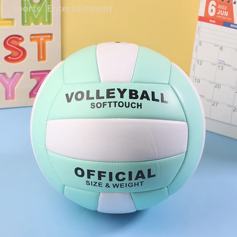 1Pc Size 5 Volleyball Rubber+PVC Ball Sports Sand Beach Playground Gym Game Play Competition For Beginner Teenager Training