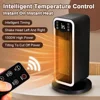 Warmer Electric Heater 1500W Fan Heater Overheat & Tip-over Protection Remote Control Mini PTC Electric Fan Heater for Home Room 1