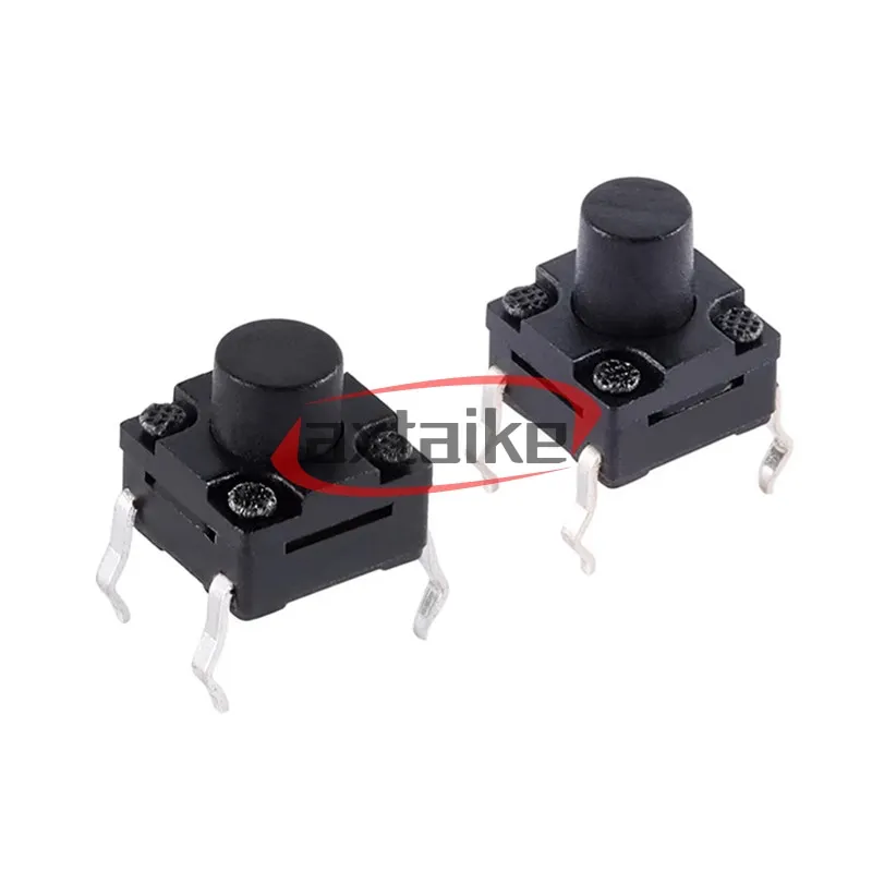 20PCS Waterproof Tactile Push Button Switches - 6x6mm, DIP SMD, 4-Pin PCB