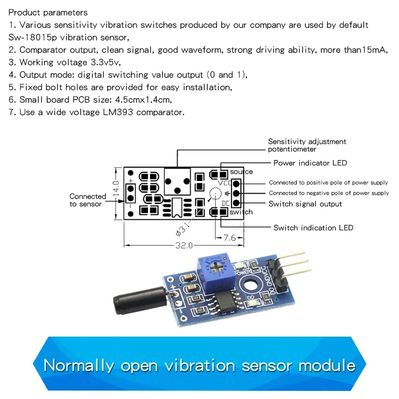 Highly Sensitive Vibration Sensor Module