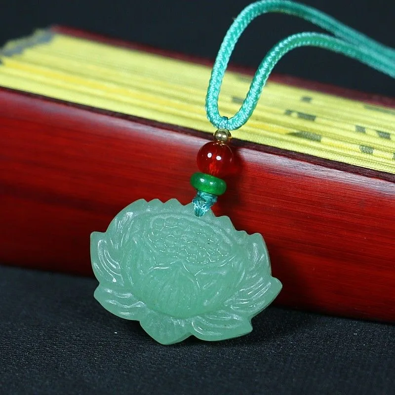 

Подвеска Dongling с нефритовым лотосом, женская модная универсальная Подвеска из нефрита в этническом стиле