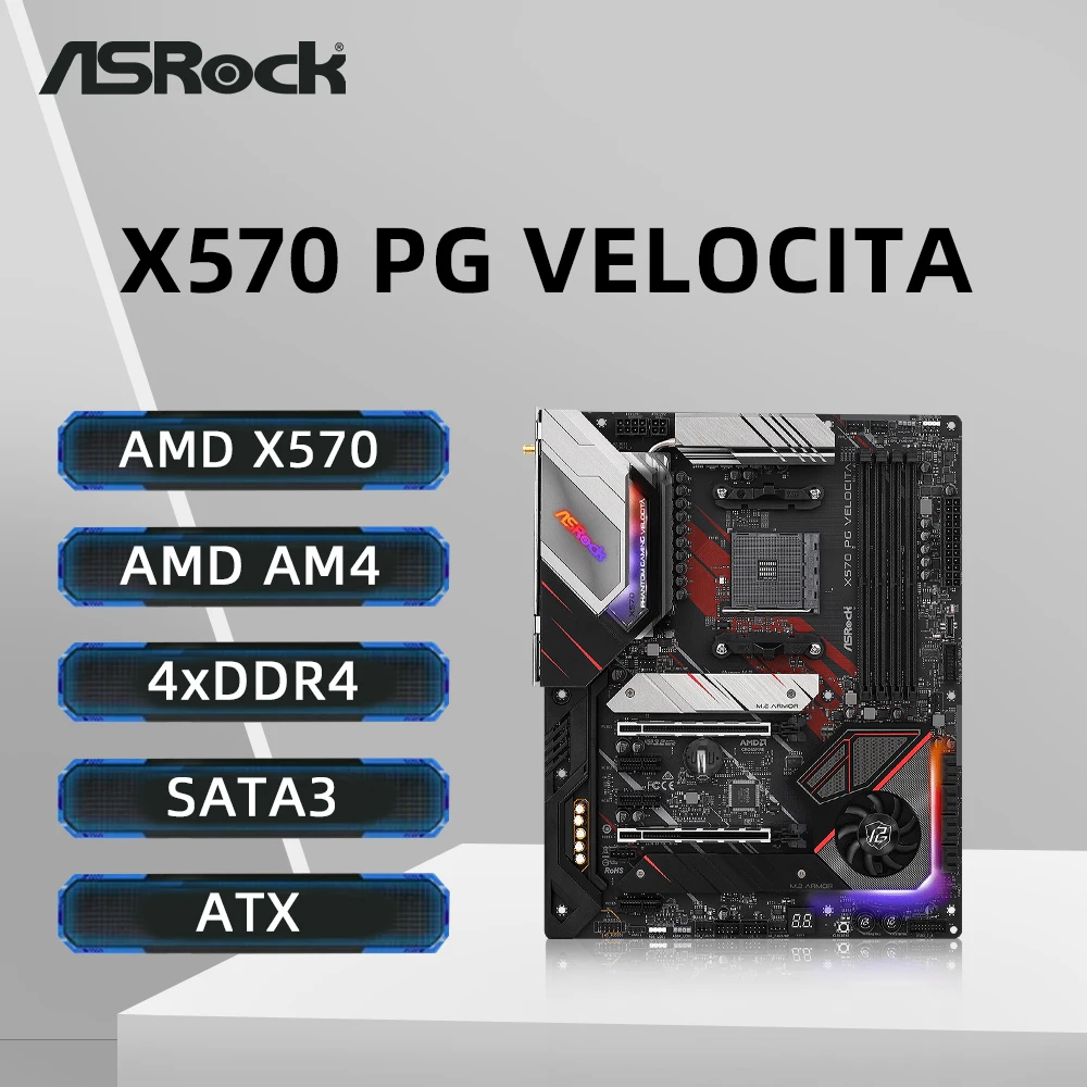 ASRock X570 PG VELOCITA マザーボードサポート 3600X 5600G 5600X