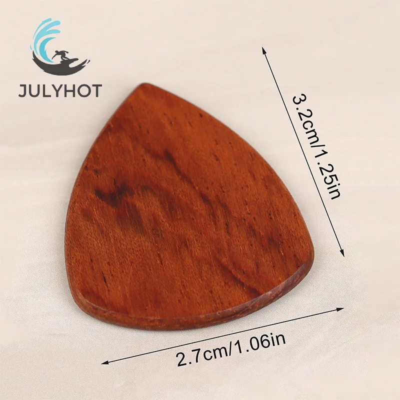 1/5Pcs Wooden Acoustic Guitar Picks Bass Ukulele Plectrum Picks Electric Guitar Can Be Drillable Pendant Gift