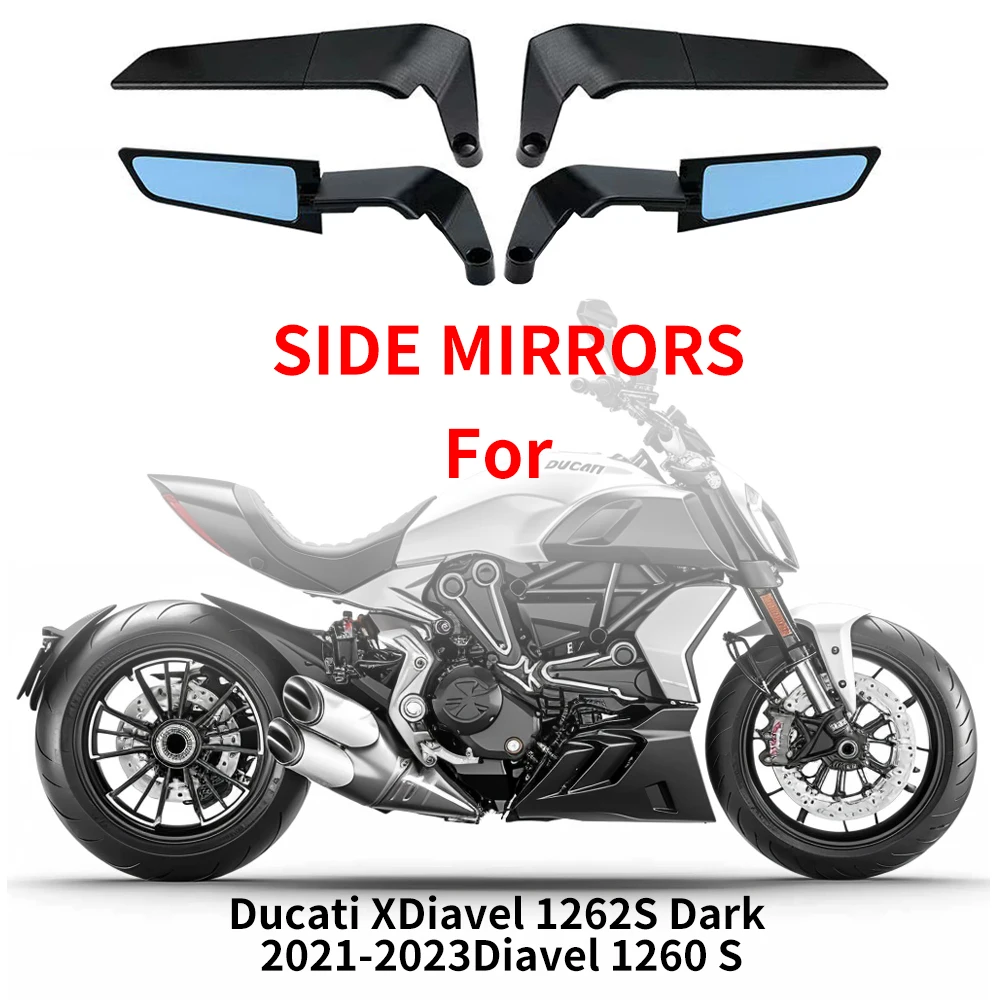 Ducati Monster 950 1100 S/EVO 1200 S/R 749 848 996 오토바이 거울, 스텔스 윙렛 거울, 회전 조절 가능 거울