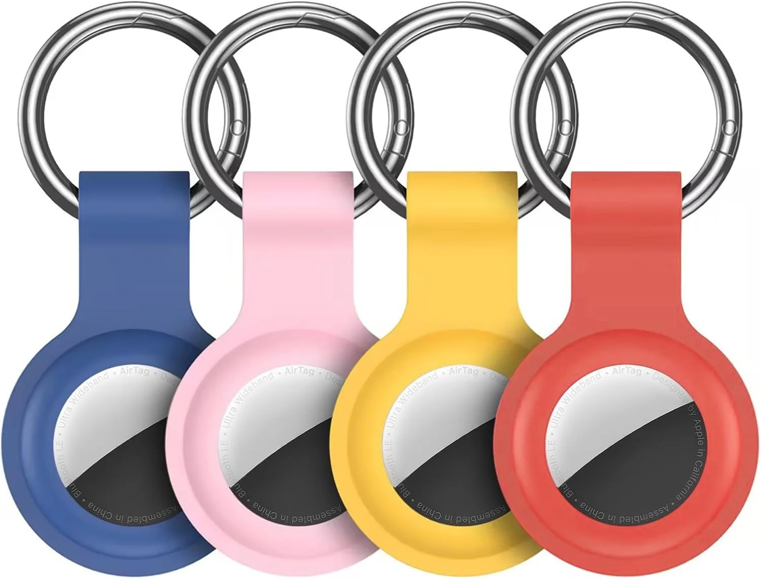 Silicone Protective Keychain Cover for Airtags - Pet Collar and Accessory Holder