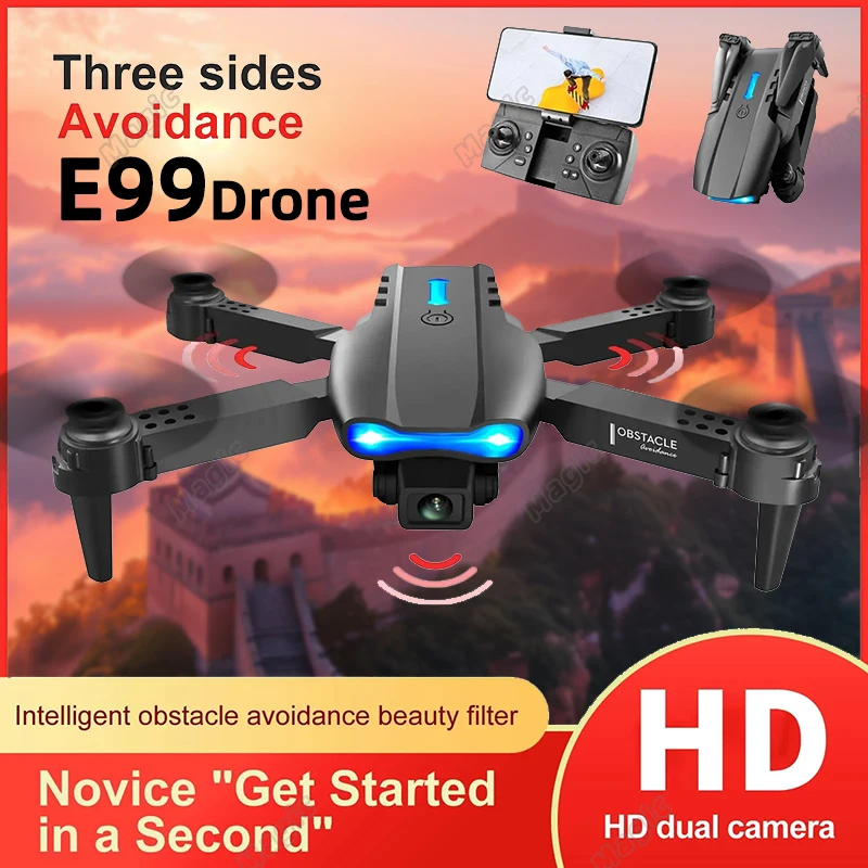 Drone Quadcopter E99 8K HD Camera Remote Control Foldable Optical Flow Positioning Aerial Photography