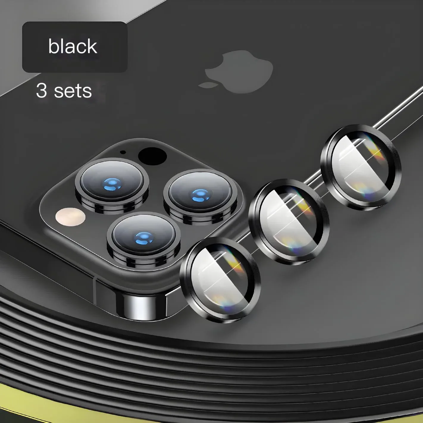 Ultra-Durable Metal Camera Lens Protector with Full Coverage Glass