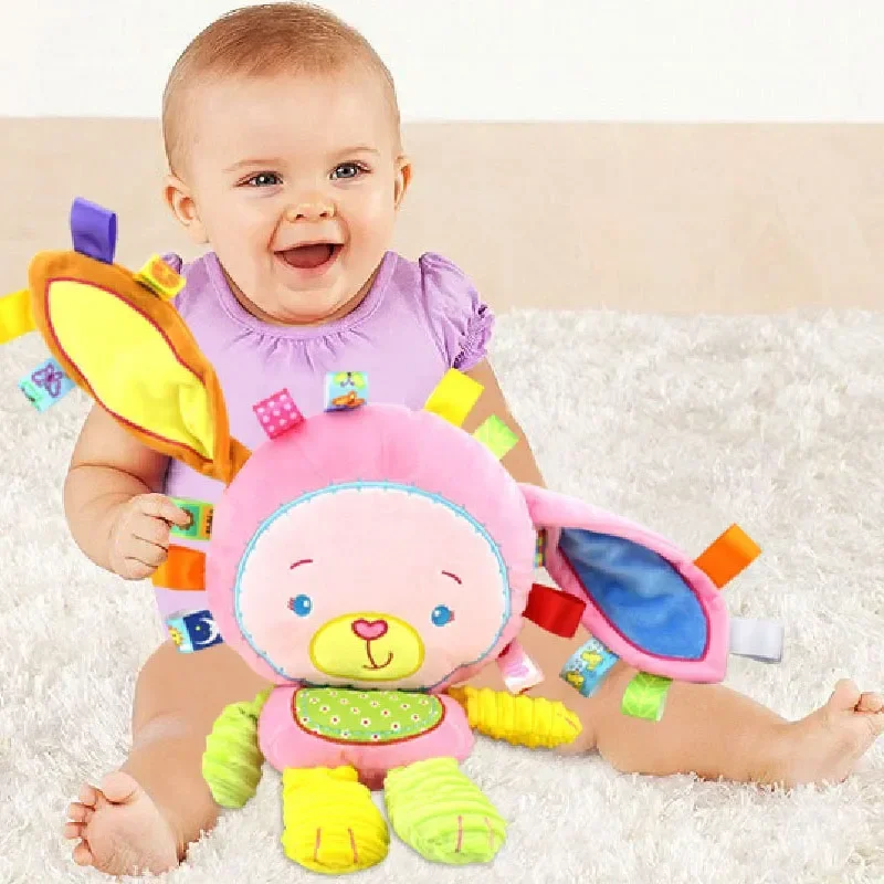 

Детские игрушки, погремушки, Успокаивающая кукла, плюшевые игрушки, животные, ручные колокольчики, подарок для новорожденных, слон/обезьяна/Лев/Кролик