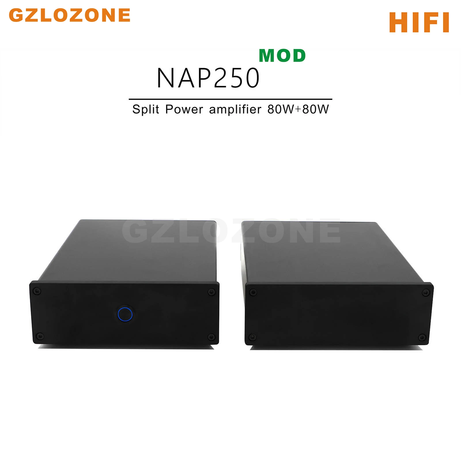 

Split HIFI NAP250 MOD 2SC5200 Stereo Power amplifier 80W+80W Base On NAIM