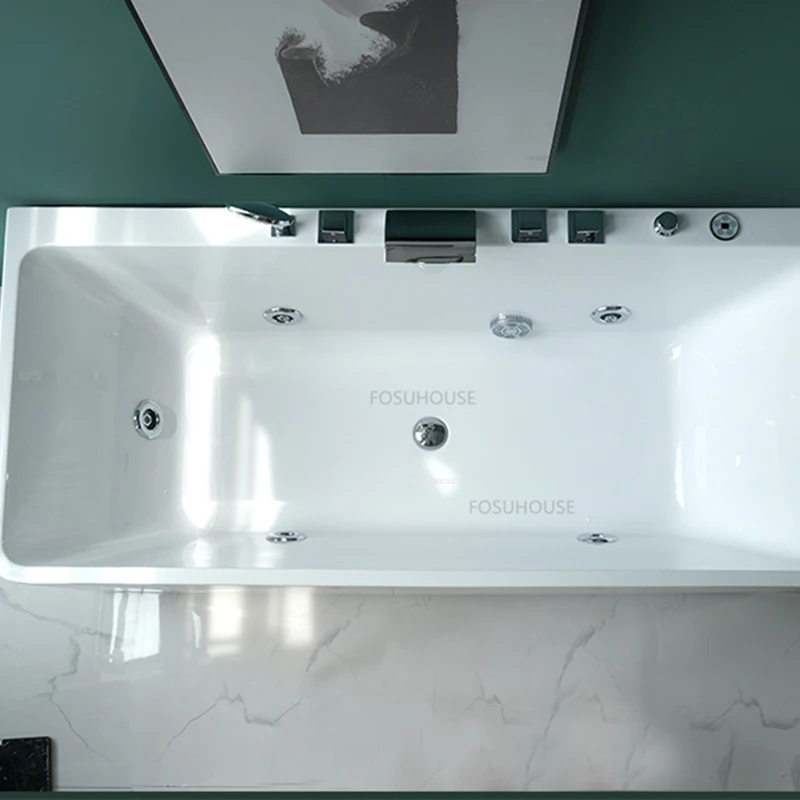 Modern Acrylic Design Bathtub Household Spa Bathtubs And Sauna Rooms Bathtub Rectangle Comfortable Massage For Adults