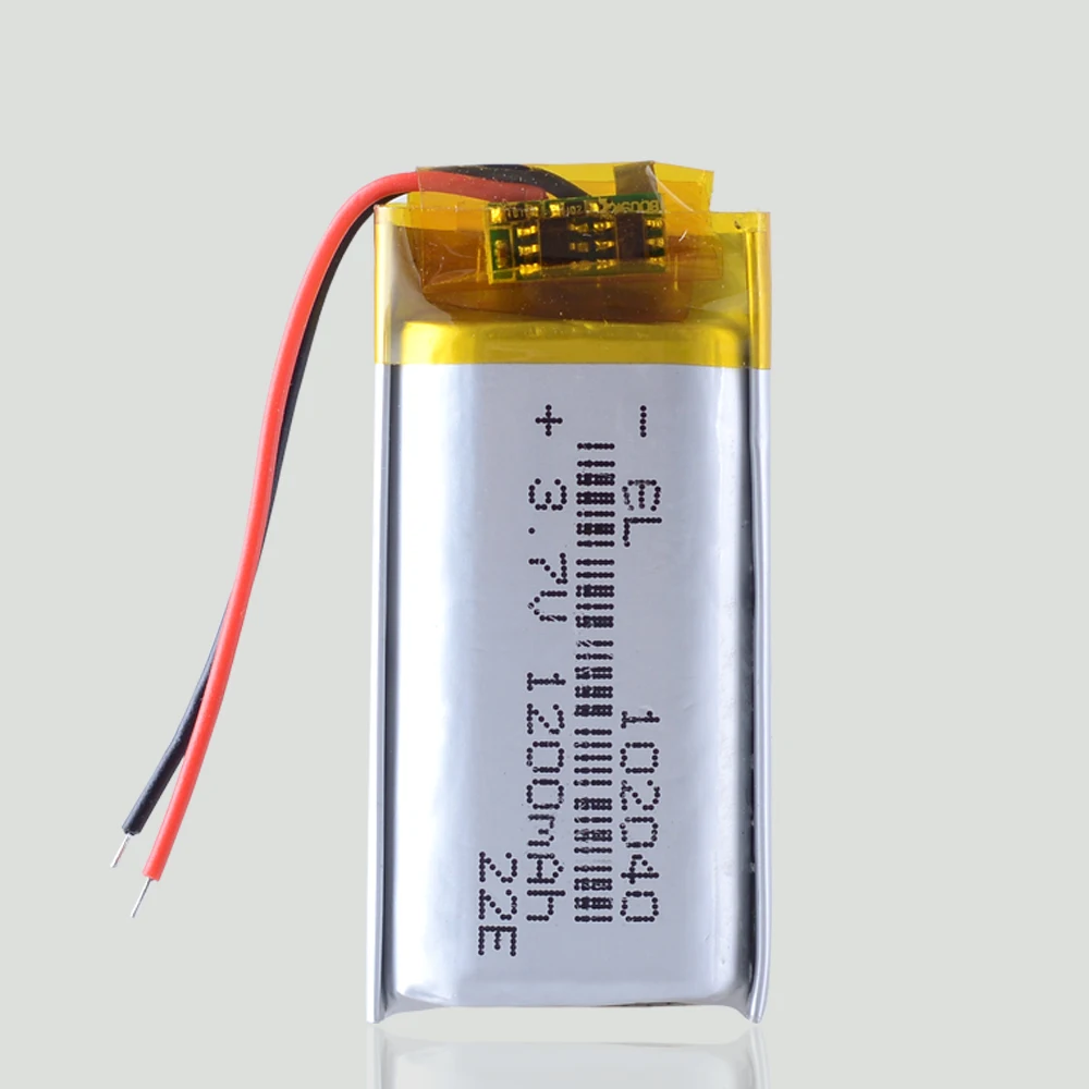 3.7V 1200mAH 102040 Polymer Lithium ion / Li-ion Battery For GPS Mp3 Mp4  Radio-controlled Electrical Device DVR CAM