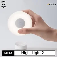 Original  MIJIA Night Light 2 Version Motion Sensor Adjustable Brightness Smart Human light sensor Night Lamp Bedroom -CN