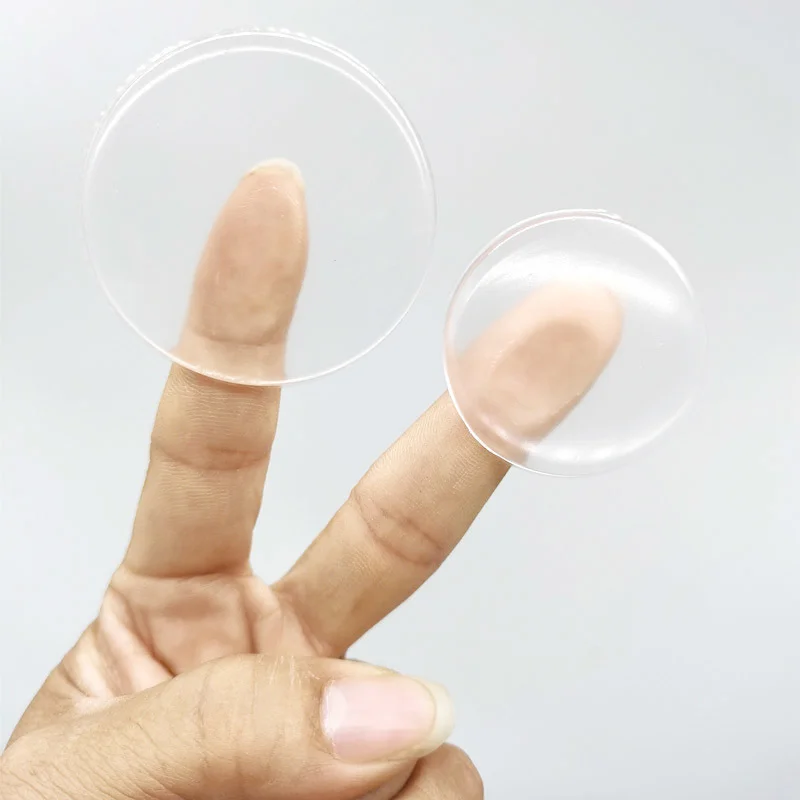 6pcs Self-adhesive Door Handle Bumper Protective Plug Transparent Silicone Wall Protector Non-slip Round Doors Stopper Muffler