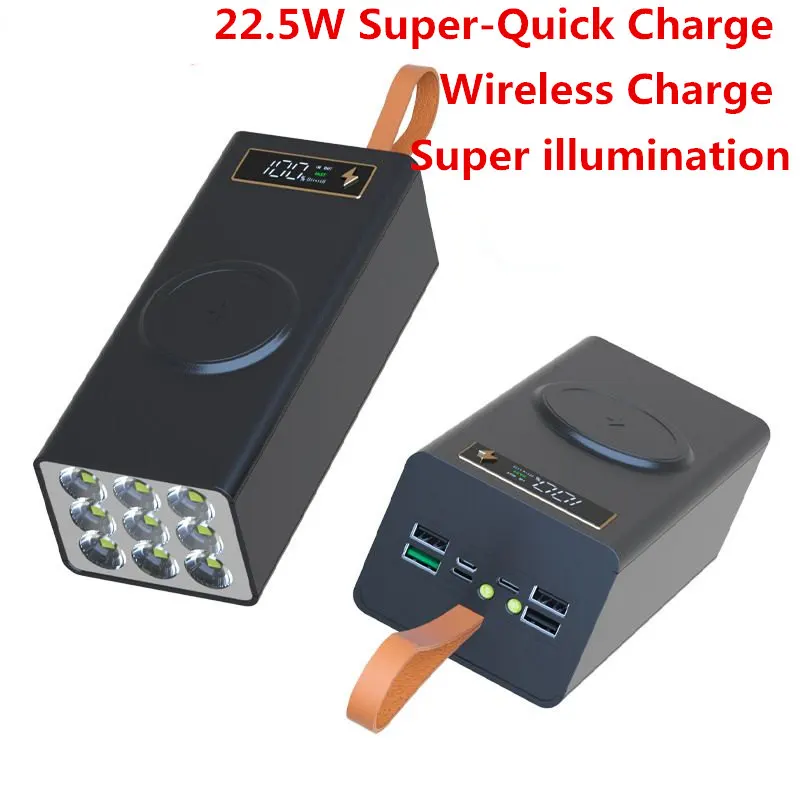 

Big-capacity DIY Power Bank Shell 5V 9V 12V 5A USB PD 22.5W Super-Charge VOOC Wireless Charge 18650 Battery Super Light