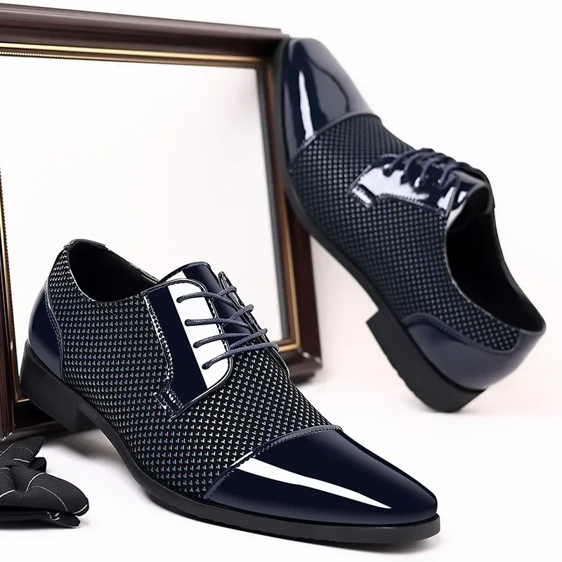 New Men Leather Shoes Business Classic Office Shoes for Men Dress Breathable Brand Casual