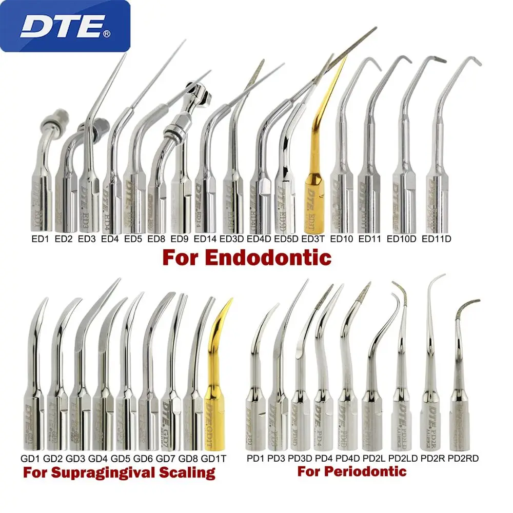 

Woodpecker DTE Dental Ultrasonic Scaler Tips for NSK SATELEC ACTEON Handpiece GD1 PD1 ED1 PD2L PD2R PD3 PD3D PD4 PD3D ED2 ED8