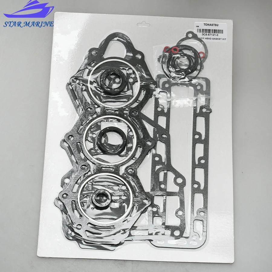 3C8-87121-0 토하츠 닛산 2T 40HP 50HP NS40D2 NS50D2 선외기 엔진용 파워 헤드 가스켓 키트
