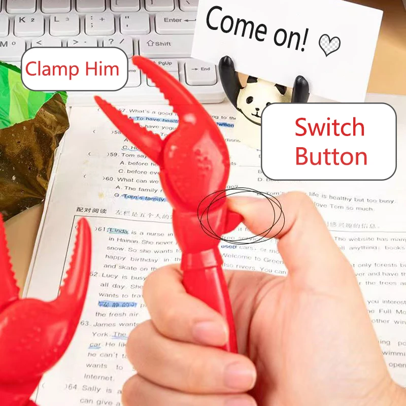 Creative Lobster Paw Ballpoint Pen Personality Crab Clip Pliers Pen Novelty Quirky Neutral Children Decompression Vents Toys