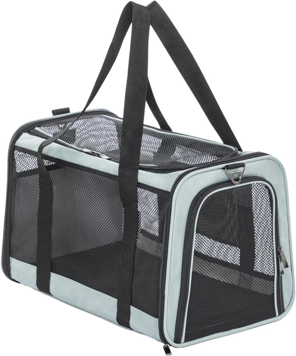 

Переноска для домашних животных Petsfit 18x11x11, воздухопроницаемая переноска с мягкими бортами для собак и кошек, легкая и складная, с вентиляцией