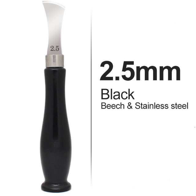 Arch Edge Sector Shallow Groove Edges Cold and Hot Pressure Line Punch Embedding Thread Leathercraft Tools, 1.0-2.5mm