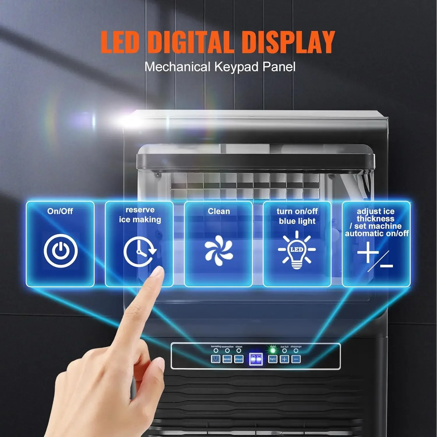 Commercial Ice Maker Machine  70lbs/24H Ice Maker Machine, 36 Ice Cubes in 12-15 Minutes 3