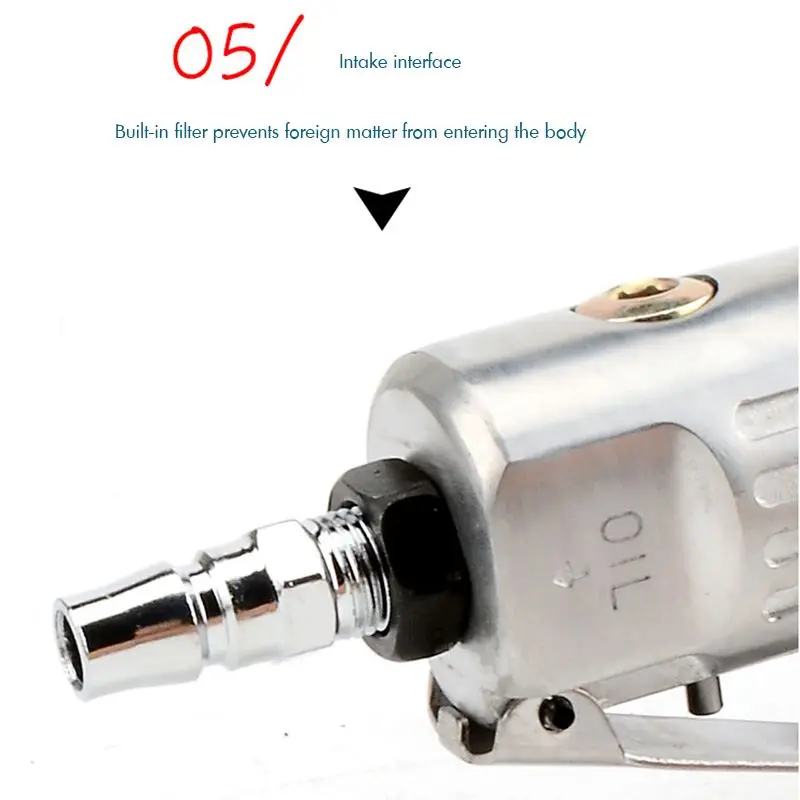 4" Pneumatic Air Angle Sander Angle Grinder Polishing Machine, 5-10mm Air Inlet, 6csfm, 0.8 Mpa, 10000 RPM Polishing Sander