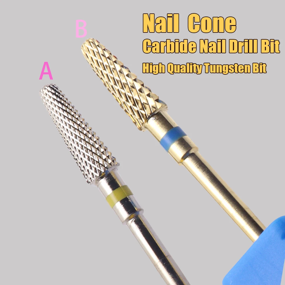 Nail Drill Bits 3/32'' - Typhoon Bits, 2 Way, Carbide Bit (Fine), Fast Remove, Shape & Smooth Acrylic or Gel Nails, Precise Cont - 2