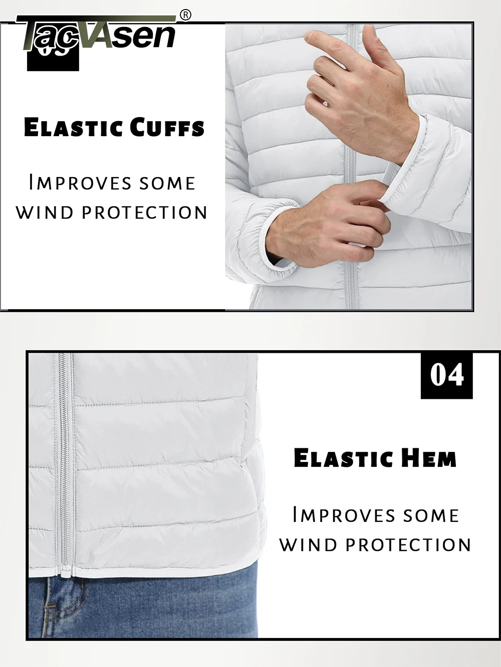 Mens Lightweight Puffer Jackets TACVASEN Water-Repellent Hooded Quilted Jacket Insulated Jacket Padded Coat Male Windbreaker puffer jacket