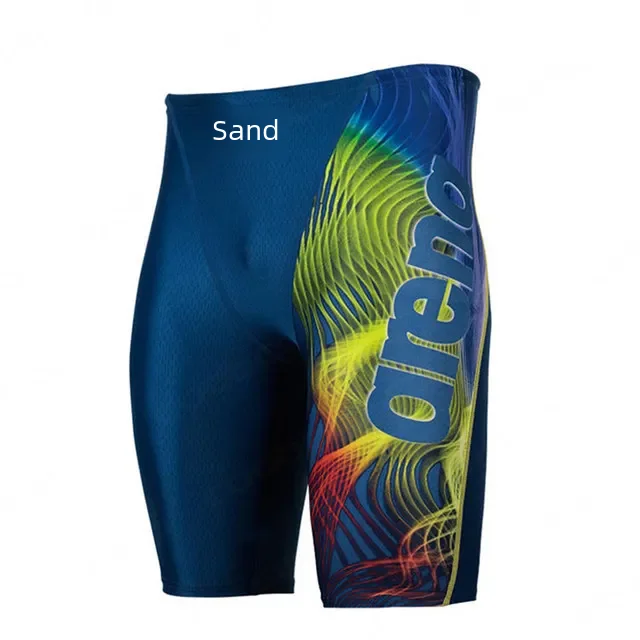 thumbnail image 1 of Traje de baño profesional para hombre, estilo transfronterizo, impermeable, de secado rápido, cómodo, transpirable, bañador largo para deportes de playa, 1 of 5