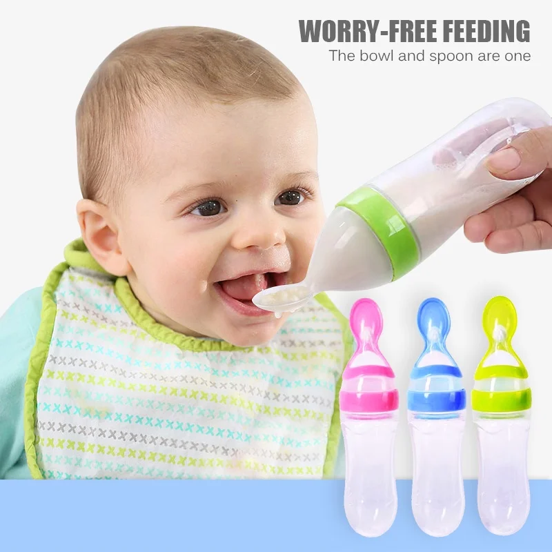Ultra-soft silicone spoon head For 6-36 months baby Bowl and spoon all in one Single-handed feeding baby Silicone feeding silicone meal set silicone feeding set
