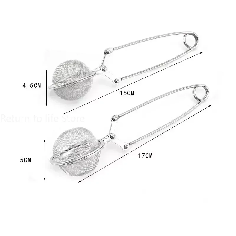Stainless Steel Tea Infuser Sphere Filter Ball Teaspoon Squeeze Strainer