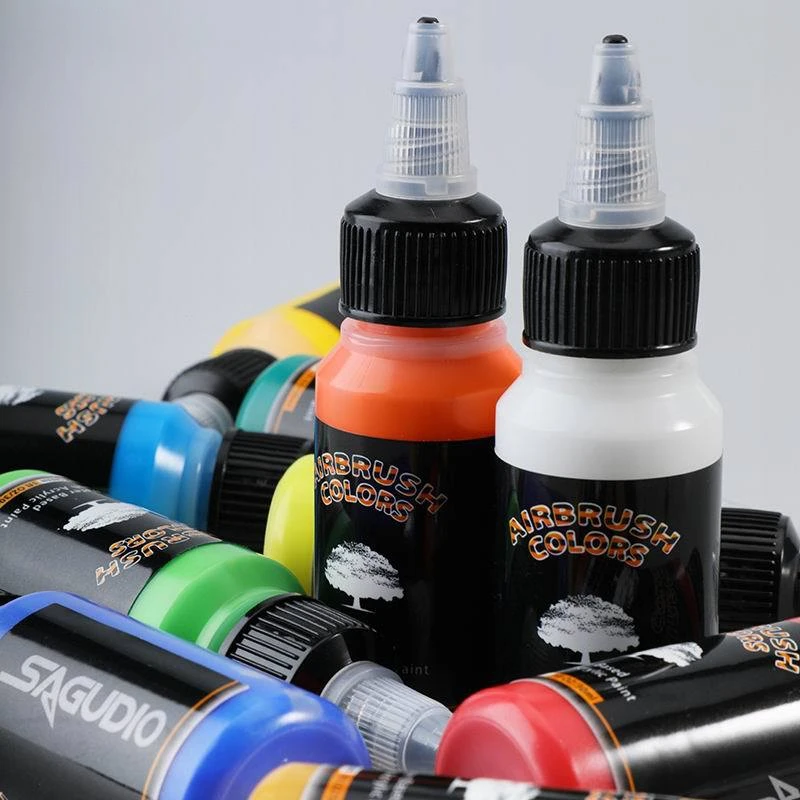 Water Based Acrylic Airbrush Paint Set for DIY Crafts and Models