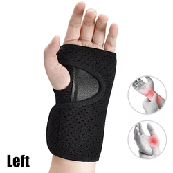 Wrist Brace for Carpal Tunnel Relief and Night Support, Adjustable Hand Support Splint (Left Hand Brace)