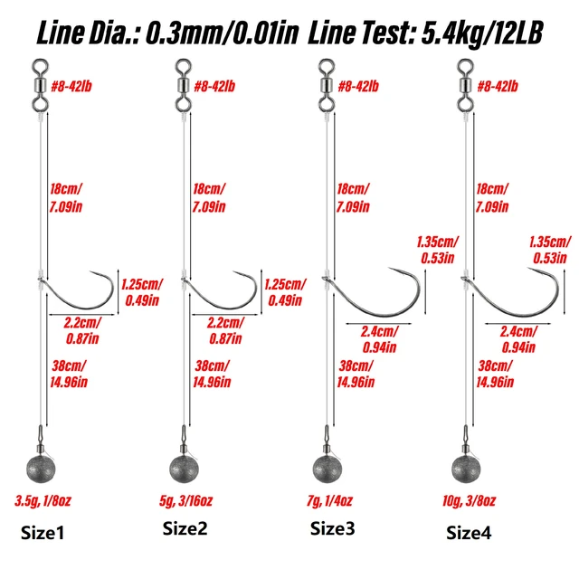 Plastic Fishing Weight Line Hooks