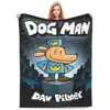 Throw Blanket Dog Man Dogman And Friend Micro Fleece Blanket Four Sizes Cartoon Portable Suitable For Sofa AntiPilling Blanket 1