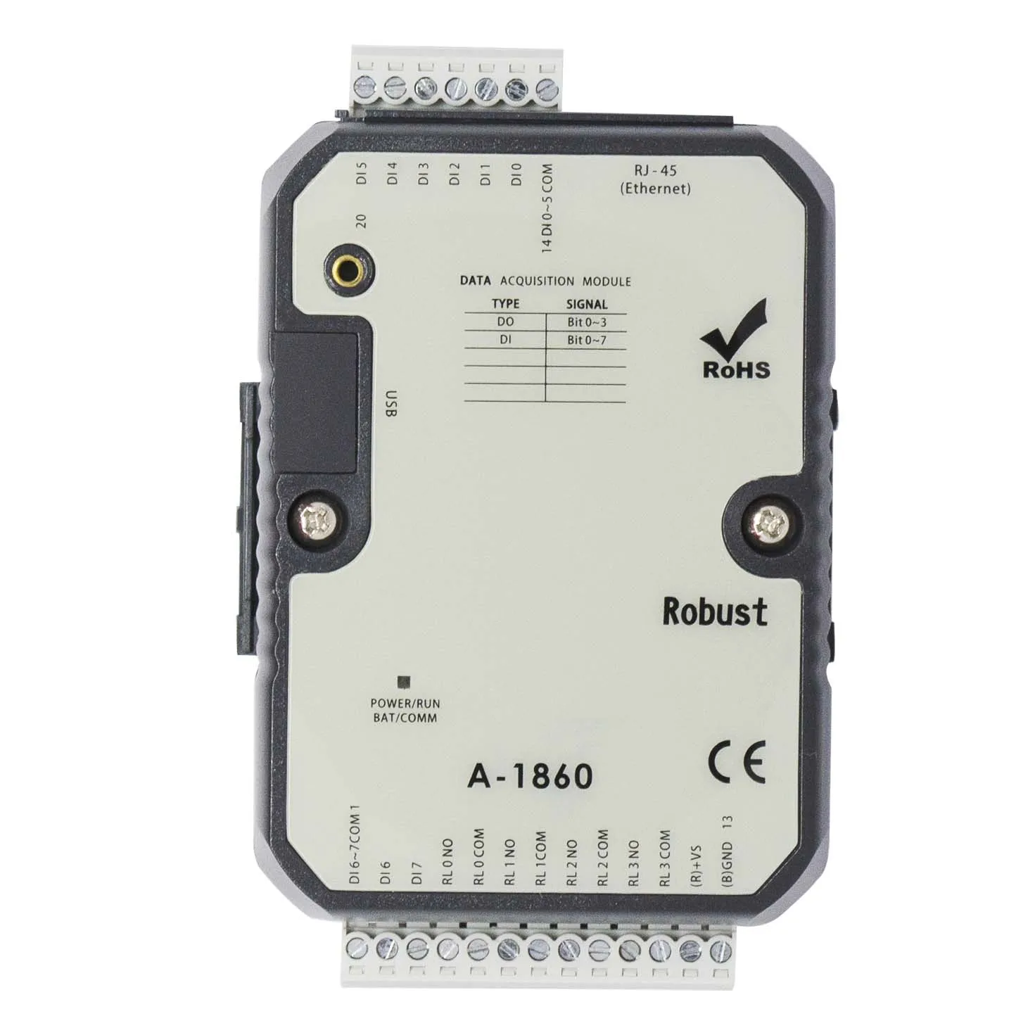 

Ethernet relay module with 8DI 4DO Modbus TCP RJ45 (A-1860)