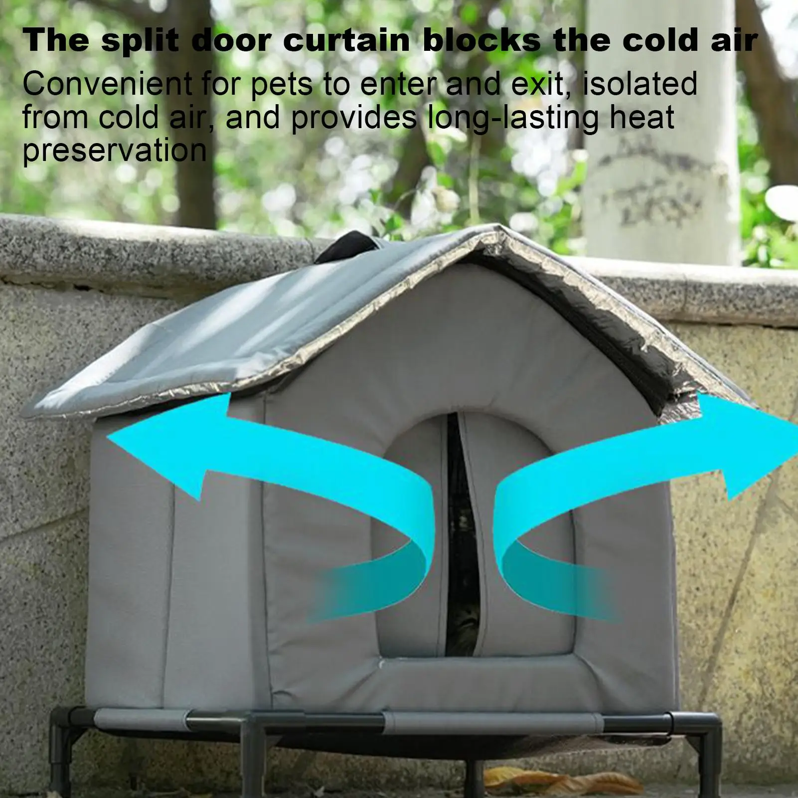 Winter Outdoor Cat House Warm Windproof washable Cat Shelter Insulated Animals Cave Cold Weather Nest For Backyard Garden Garage