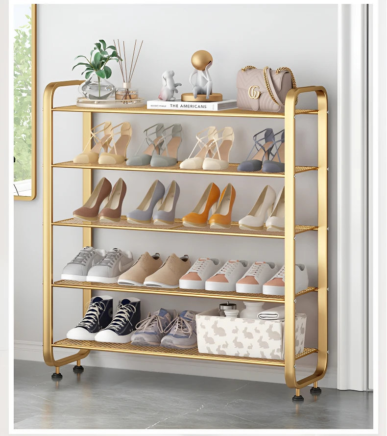 

Modern shoe rack Entrance vertical space saving shoe storage Metal shelf Home multilayer organizer display flower rack furniture