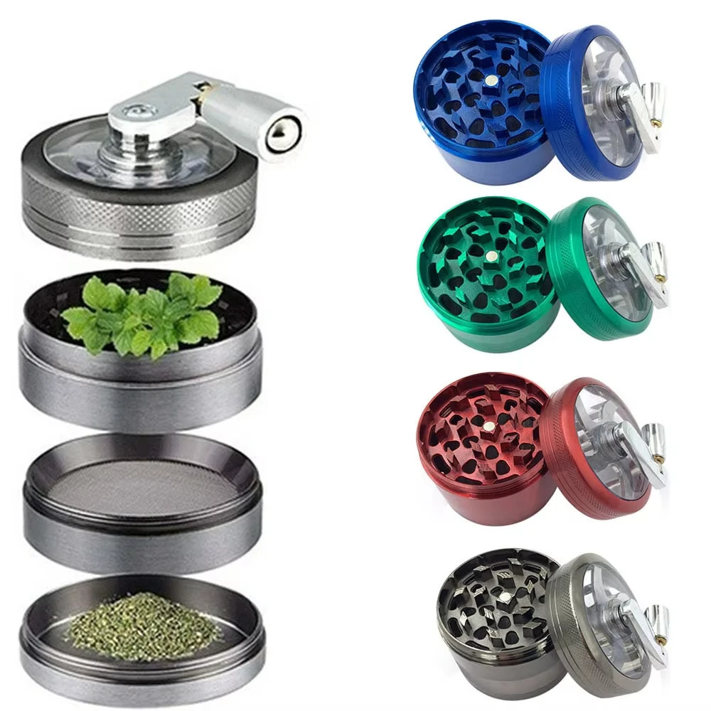 40MM Tobacco Grinder 4-layer Manual Metal Zinc Alloy Herb Mill Spice Crusher Smoke Grinder Crusher Muller Accessories Nut Spice Grinder Herb Grinder Herb Spice Grinder