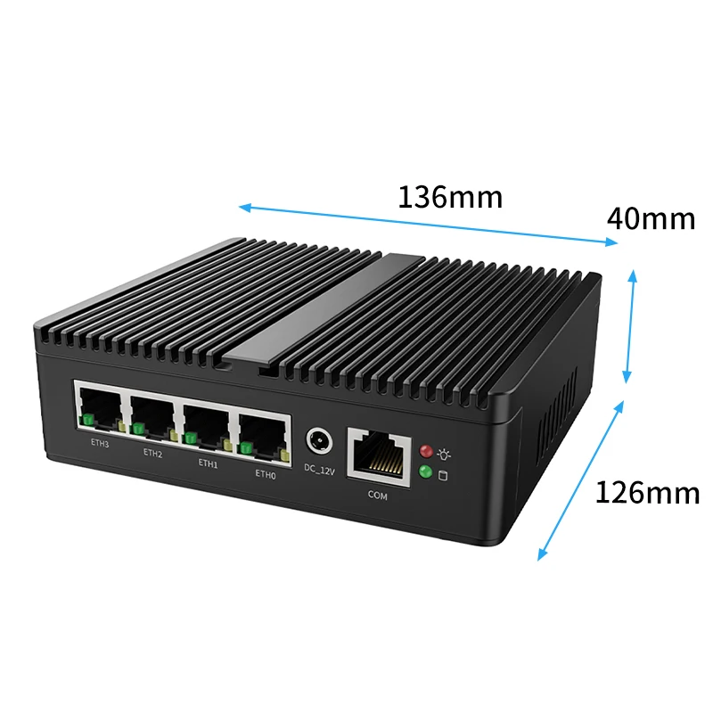 Fanless Network Appliances Barebones 4x2.5G Ethernet Celeron N5105 Compatible Pfsense OPNsense for Firewall Router G30S-N5105-4L