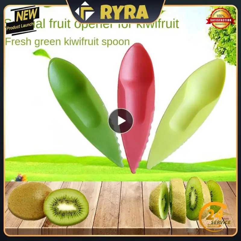Set Di Plastica Kiwi Cucchiaio 11.5*3Cm 2 In 1 Kiwi Dig Cucchiaio Scoop Candy Color Fruit Knife Affettatrice Pelapatate Cutter