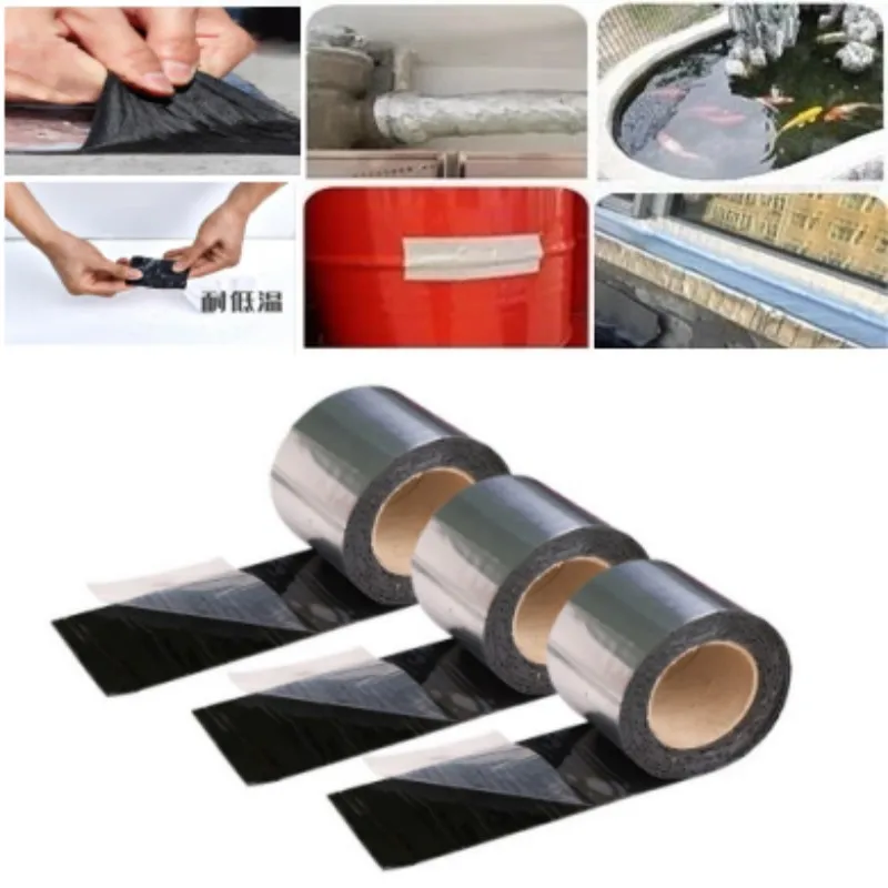 Aluminum Foil Thickened Butyl Waterproof Tape Strong Rubber Sealing Tape  Garden Water Pipe Leak Stop Outdoor Waterproof Leak - AliExpress